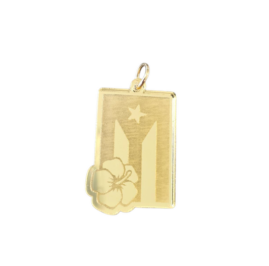 PR Flag Gold Charm