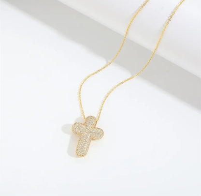 Bubble Cross Necklace