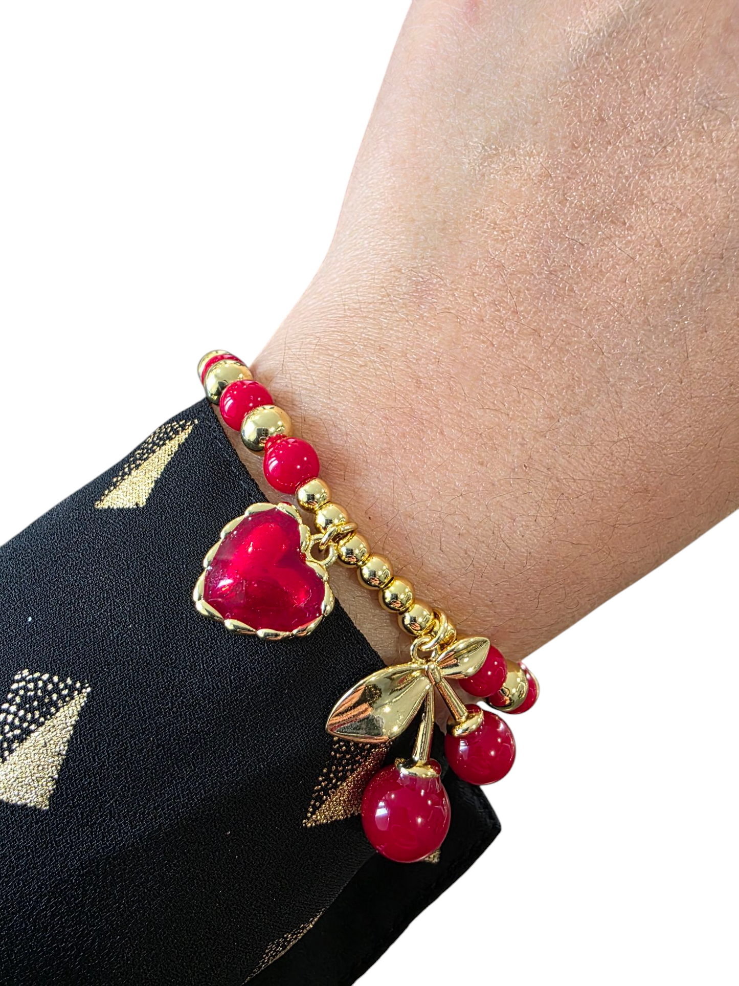 Cherry Heart Bracelet