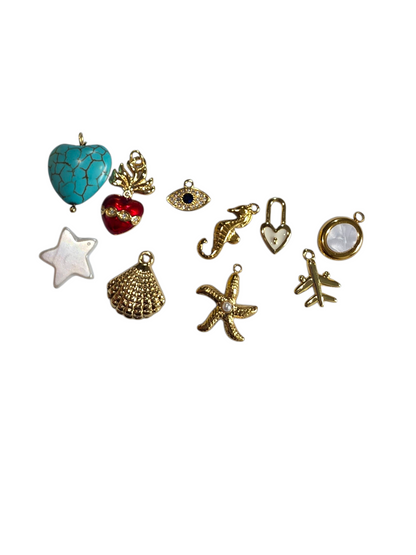 Turq. HEART charm